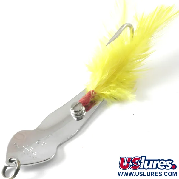 Tony Accetta Pet Spoon 15 Cuillère, Nickel/Jaune, 14g, Plumes, #4108