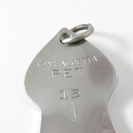 Tony Accetta Pet Spoon 15 Cuillère, Nickel/Jaune, 14g, Plumes, #4108