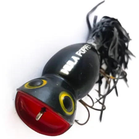 Fred Arbogast Hula Popper Leurre de surface, Noir/Rouge, 14g, #4165