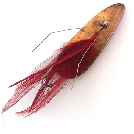 Eppinger Weedless Dardevle Cuillère, Rouge/Blanc/Cuivre, 28g, Anti-herbe, #4192