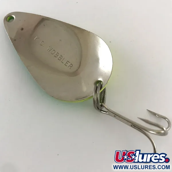 Acme K.O. Wobbler Cuillère, Jaune/Vert/Nickel, 21g, Bruiteur, #4239