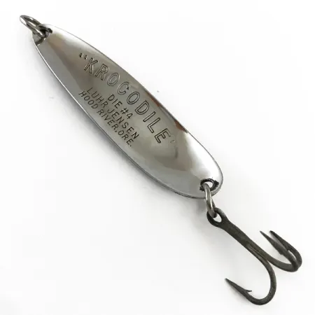 Luhr Jensen Krocodile Die #4 Cuillère, Nickel/Rouge, 14g, Lancer, #4240