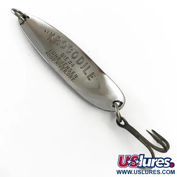 Luhr Jensen Krocodile Die #4 Cuillère, Nickel/Rouge, 14g, Lancer, #4240