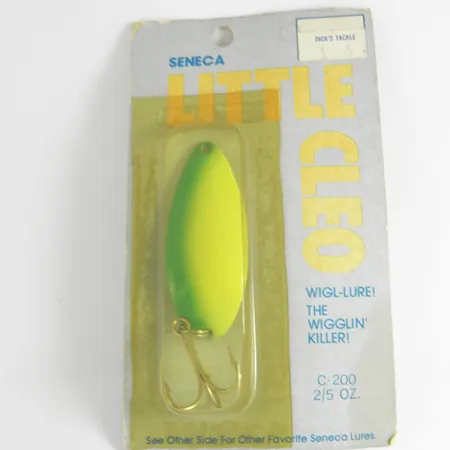 Seneca Little Cleo (Hula Girl) Cuiller, Jaune/Vert/Nickel, 14g, #4286