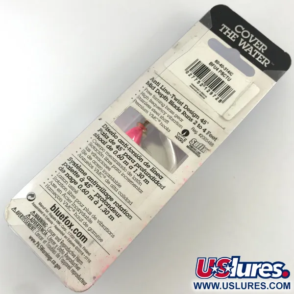 Blue Fox Super Vibrax 4 UV Cuiller, Fluorescente, 10g, Éclat UV, #4324