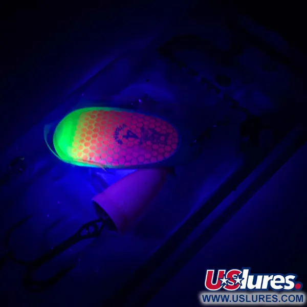 Blue Fox Super Vibrax 4 UV Cuiller, Fluorescente, 10g, Éclat UV, #4324