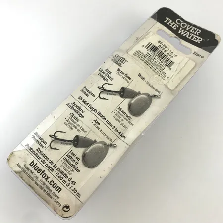 Blue Fox Super Vibrax 6 Fluo UV Cuillère, Argent, 18g, UV actif, #4327