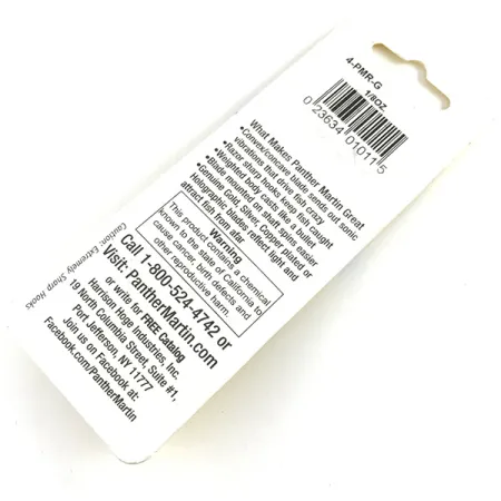 Panther Martin 4 Cuiller, Or, 4g, vibrations soniques, #4-PMR-G