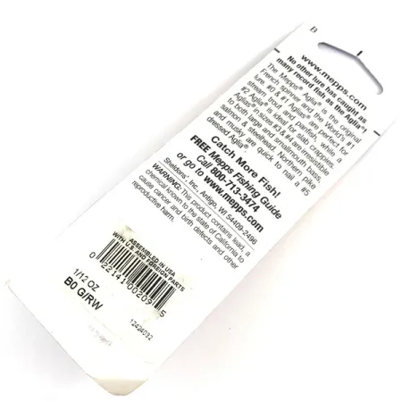 Mepps Aglia 0 Cuiller, Rouge/Blanc, 2.5g, Palette Rayée, #4364