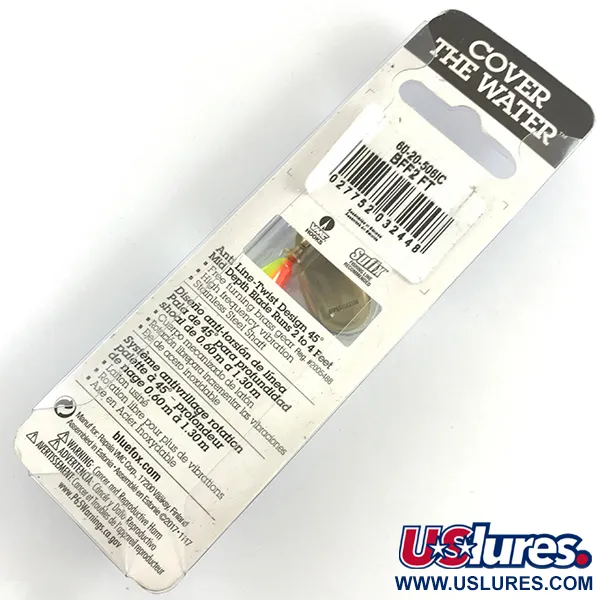 Blue Fox Super Vibrax 2 UV Cuiller, Firetiger UV, 6g, Anti-vrillage, #4366