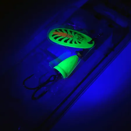 Blue Fox Super Vibrax 2 UV Cuiller, Firetiger UV, 6g, Anti-vrillage, #4366