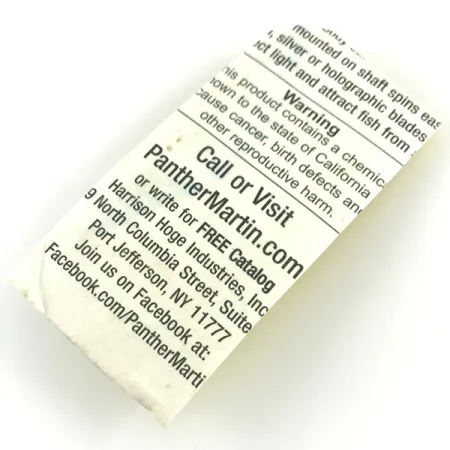 Panther Martin 1 Cuiller, Argent, 2g, Montage sur axe, #4371