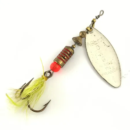 Mepps Aglia Long 2 Cuillère, Argent / Pailleté Or, 7.4g, Willow, #4421