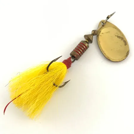 Mepps Aglia 3 dressed Spinner, Laiton/Orange, 7,3g, Bucktail, #4422