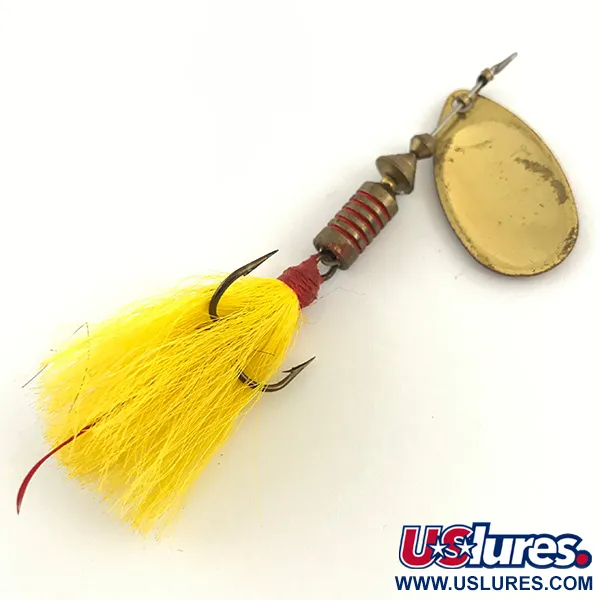 Mepps Aglia 3 dressed Spinner, Laiton/Orange, 7,3g, Bucktail, #4422