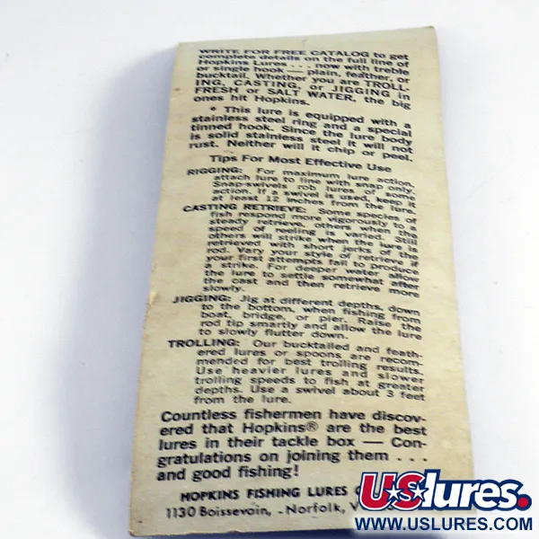 Hopkins s1 Jig, Argent martelé, 14g, Bucktail, #4441