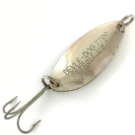 Dardevle Devle Dog 7700 Cuillère, Grenouille / Nickel, 14g, #4478