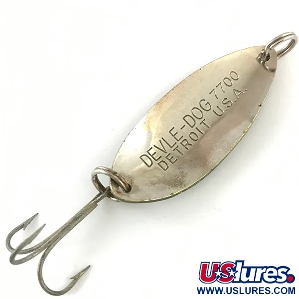 Dardevle Devle Dog 7700 Cuillère, Grenouille / Nickel, 14g, #4478