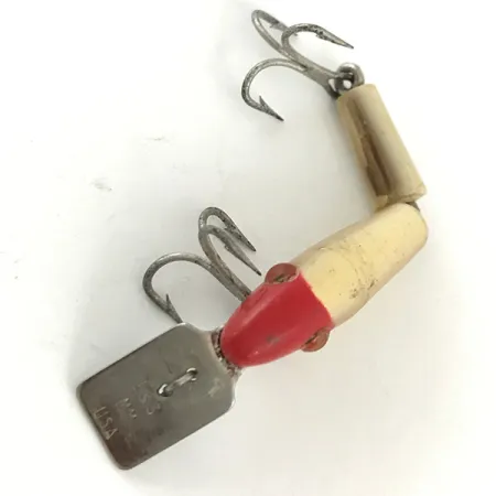 L&S Bait MirrOlure Bass-master Leurre, Red/White, 2g, Articulé, #4484
