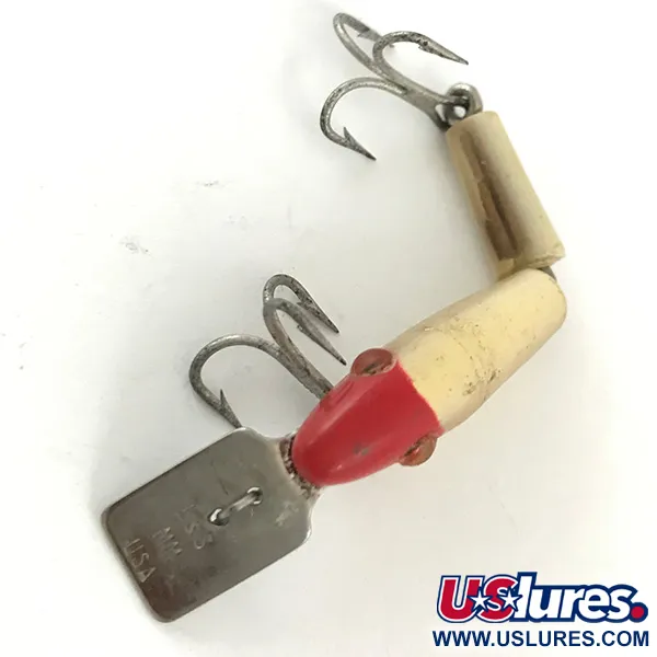 L&S Bait MirrOlure Bass-master Leurre, Red/White, 2g, Articulé, #4484