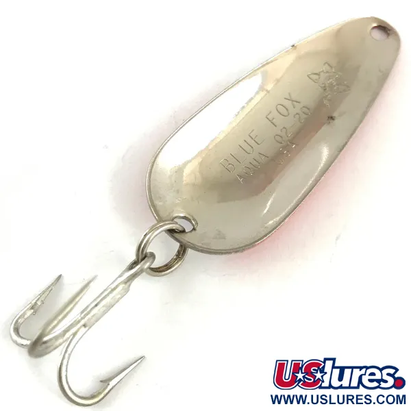 Blue Fox Aqua Spoon Cuillère, Rouge / Blanc / Nickel, 7g, Vintage, #4487
