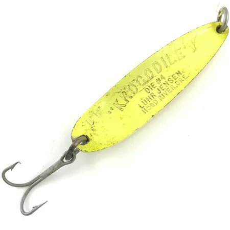 Luhr Jensen Krocodile Die #4 Cuillère, Jaune, 19g, Grande Distance, #4502