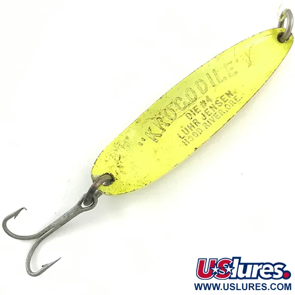 Luhr Jensen Krocodile Die #4 Cuillère, Jaune, 19g, Grande Distance, #4502