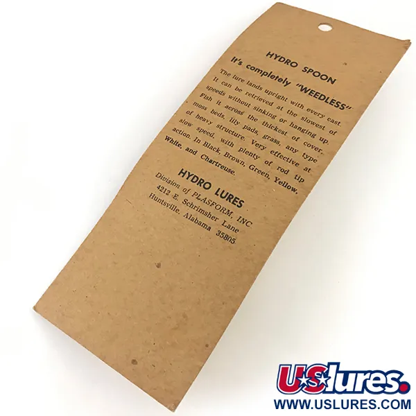 Hydro Lures Weedless Hydro Spoon Cuillère Anti-herbe, Jaune, 14g, #4559