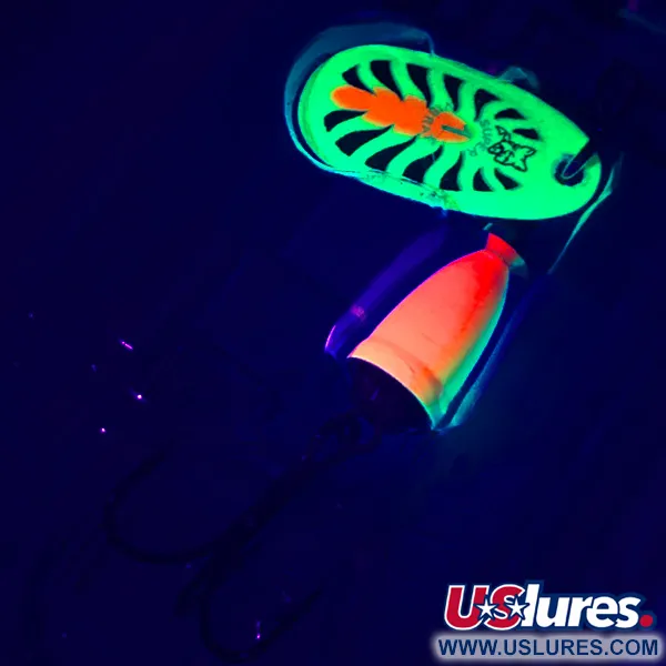 Blue Fox Super Vibrax 1 UV Cuillère, Fire Tiger UV Glow, 4g, #4579