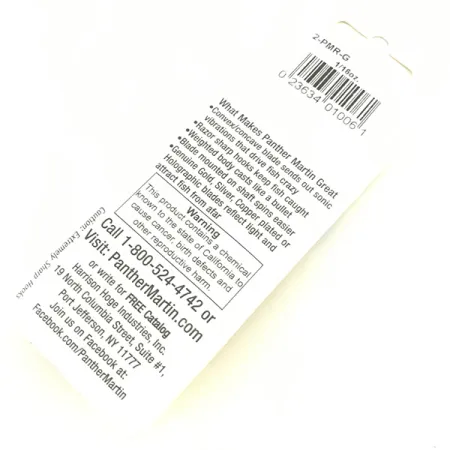 Panther Martin 2 Cuiller, Or, 2.5g, Palette plaquée or, #4582