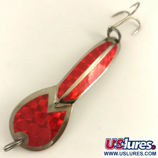 Cuillère Loco 4 Glen Evans, Nickel / Rouge, 23g, Prisme Rouge, #4600