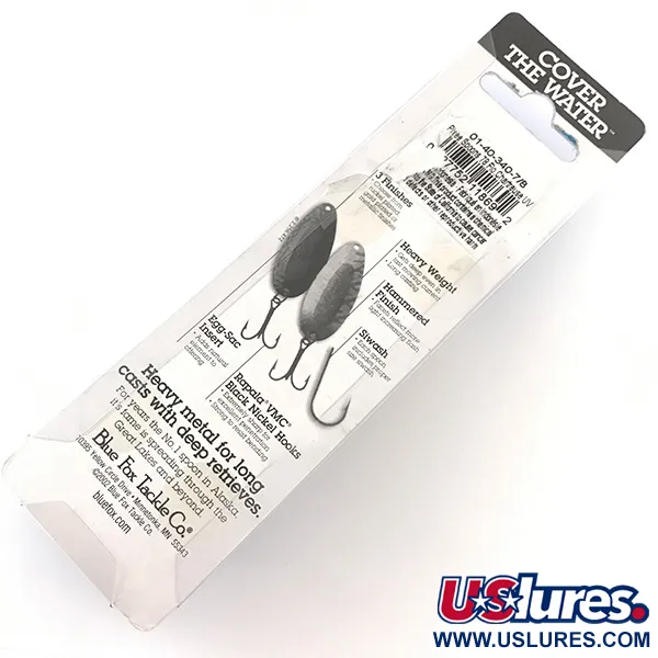 Blue Fox Pixee UV Cuillère, Nickel martelé/Bleu, 24g, UV, #4621