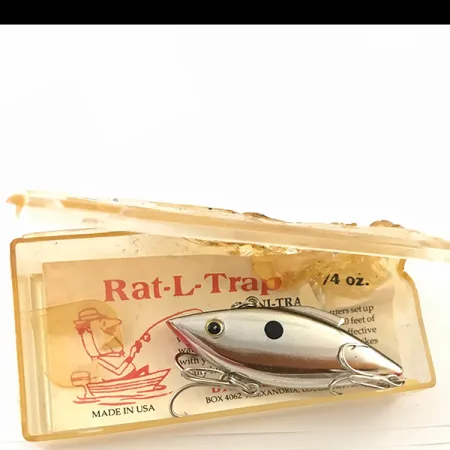Bill Lewis Rat-L-Trap Lipless Crankbait, Argent, 10g, Vintage, #4622