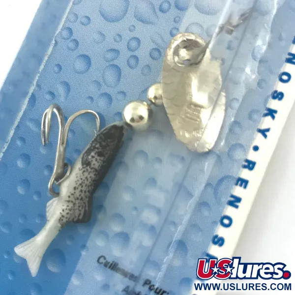 Renosky Sonic Swing Minnow 0 Spinnerbaits, Argent, 2g, Tail-Flex, #4639