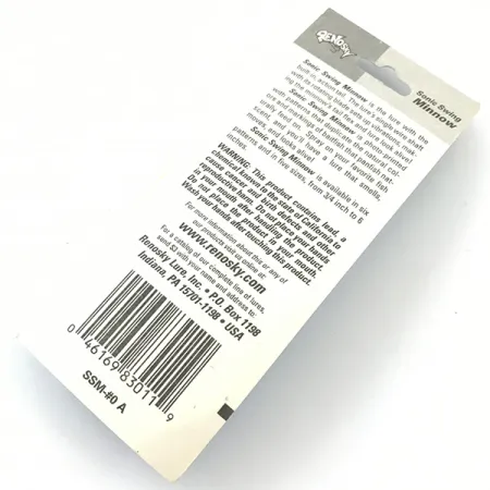 Renosky Sonic Swing Minnow 0 Spinnerbaits, Argent, 2g, Tail-Flex, #4639