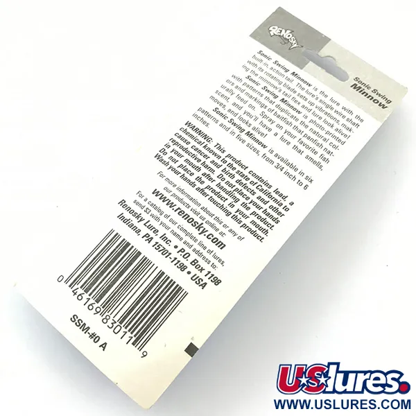 Renosky Sonic Swing Minnow 0 Spinnerbaits, Argent, 2g, Tail-Flex, #4639