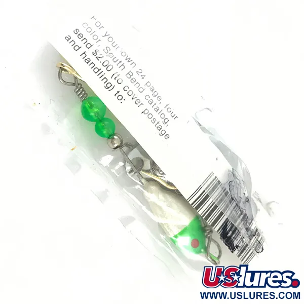 South Bend Walleye Wonder Spinnerbait, Nickel/Vert/Blanc, 14g, #4670