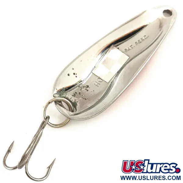 Cuillère Luhr Jensen Hot Shot W, Nickel/Rouge/Blanc, 9g, Vintage, #4703