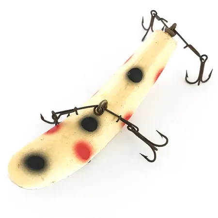 Yakima Bait Worden Flatfish Leurre, Blanc/Rouge/Noir, 9g, Forme Courbe, #4791