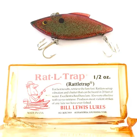 Bill Lewis Rat-L-Trap Lipless, Red Green Glitter, 14g, Bruiteur, #4793
