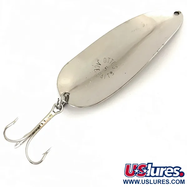 Otto’s Ace Baits #5 Cuillère, Nickel martelé, 17g, Vintage, #4817