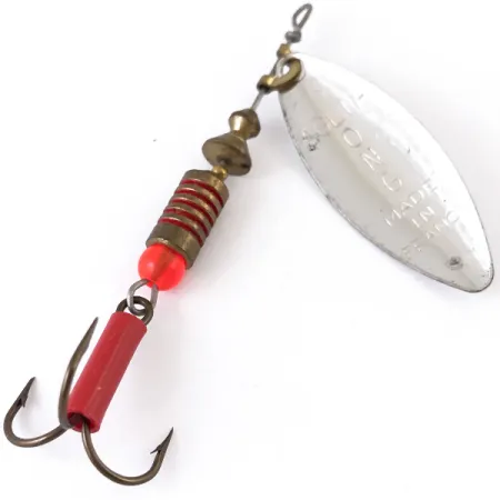 Mepps Aglia Long 2 Cuiller, Argent, 7.4g, Palette Feuille Saule, #4835