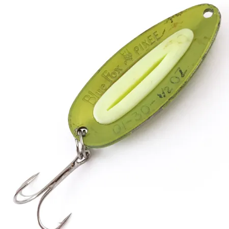 Blue Fox Pixee UV Cuiller, Green Gold/Yellow, 14g, UV Glow, #4842