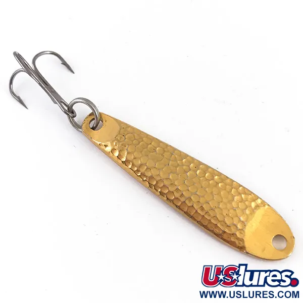 Jig Lure Cuillère, Hammered Gold, 8g, Finition Martelée, #4855