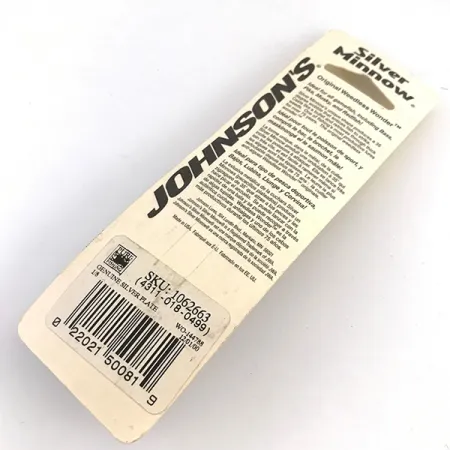 Weedless Johnson Silver Minnow Cuillère, Argenté, 7g, Anti-herbe, #4859