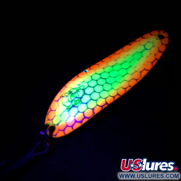 Dardevle Cop-E-Cat 7300 UV Cuiller, Jaune/Orange/Nickel, 10g, UV, #4887