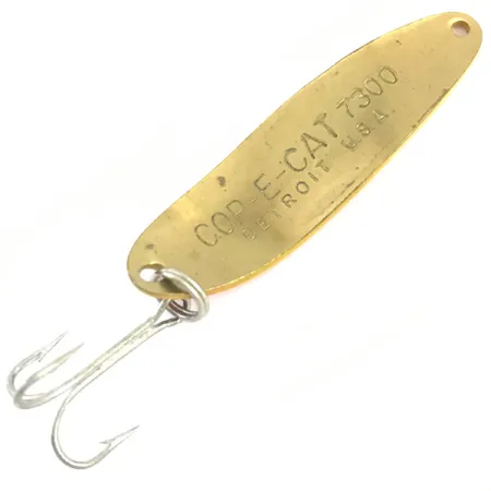 Dardevle Cop-E-Cat 7300 Cuillère, Rouge/Jaune/Laiton, 10g, Laiton, #4916