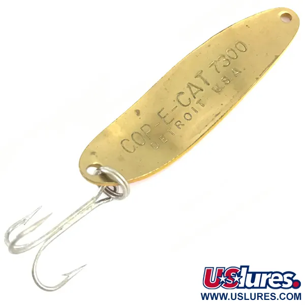 Dardevle Cop-E-Cat 7300 Cuillère, Rouge/Jaune/Laiton, 10g, Laiton, #4916