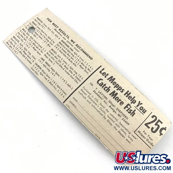 Mepps Aglia 0 Cuiller tournante, Or, 2,5g, Vintage, #4921