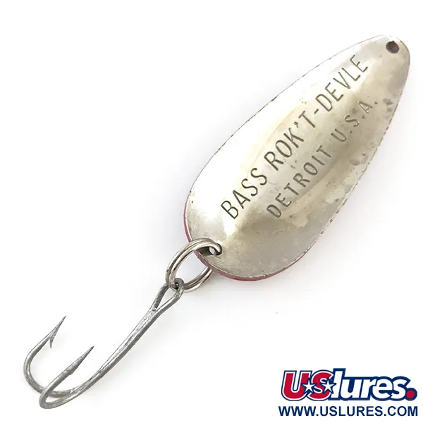 Dardevle Bass Rok'T-Devle Cuillère, Rouge/Blanc/Nickel, 20g, #4929